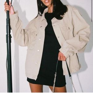 NWT Princess Polly Western Denim Jacket in Beige